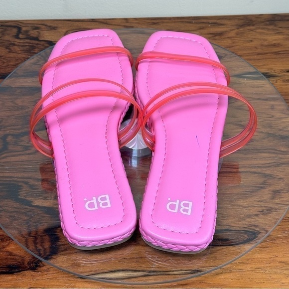 Nordstrom BP Viola Barbie Pink Braided Flat Slide Sandals - Picture 11 of 14